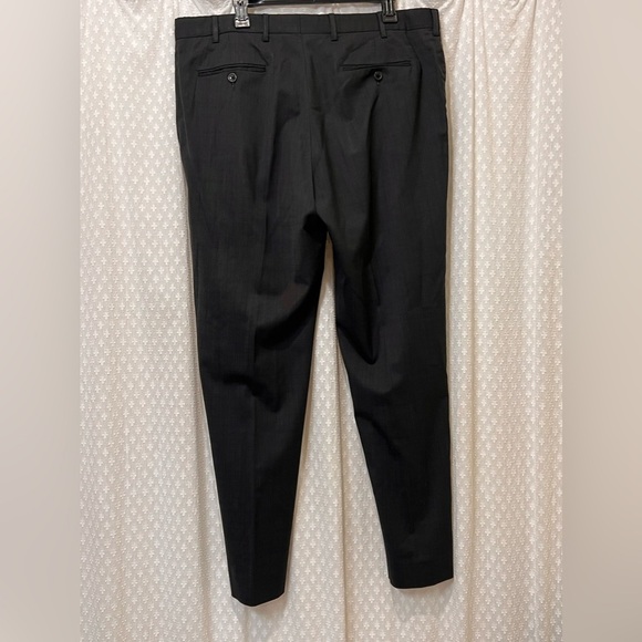 Hart Schaffner Marx Modern Fit Slacks Wool Blend Dark Grey Men's Size 38x32 - Picture 5 of 8